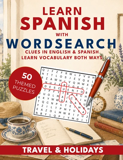 Learn Spanish With Wordsearch: Travel & Holidays cover