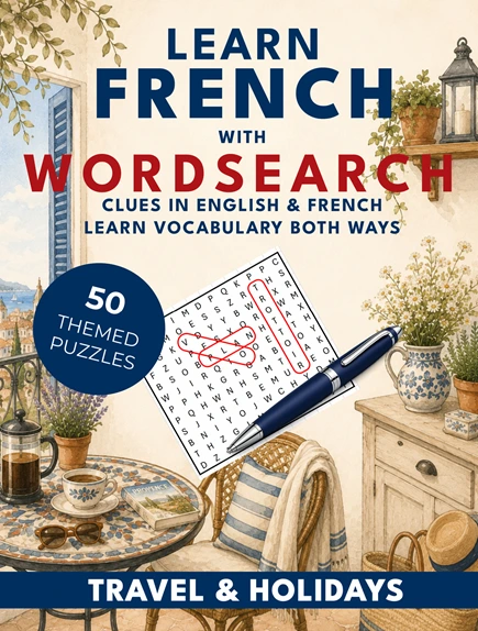 Learn French With Wordsearch: Travel & Holidays cover