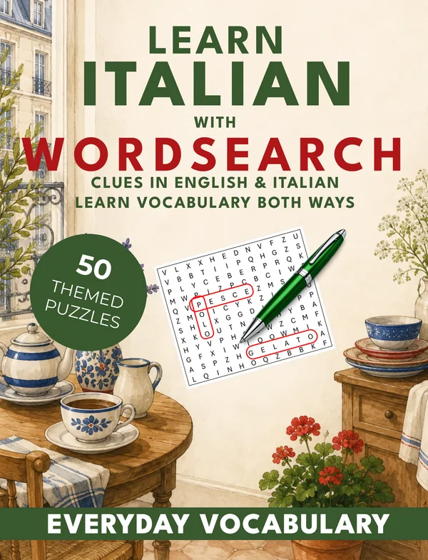 Learn Italian With Wordsearch book cover